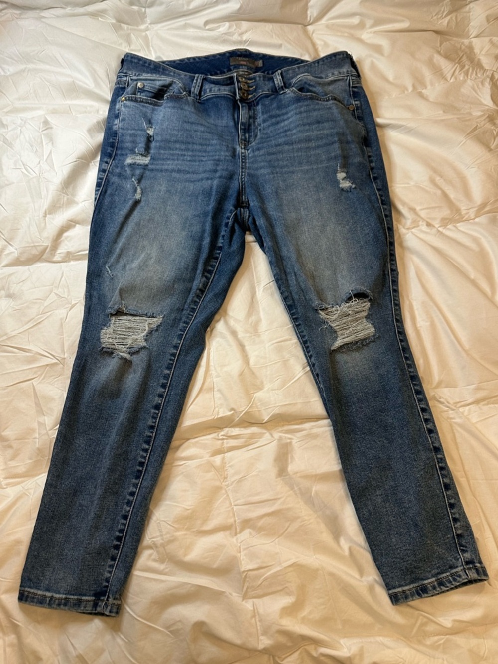 torrid Super Soft Distressed Skinny Jeans